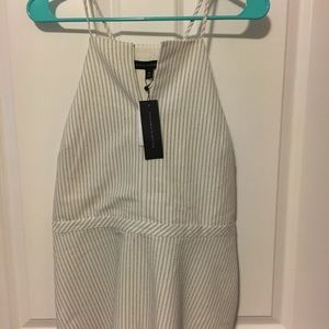 NWT Banana Republic linen striped top, sz10